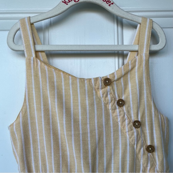 •Haute Hippie• Girls Linen Blend Sleeveless Romper - Size Large (10/12) - Picture 3 of 9